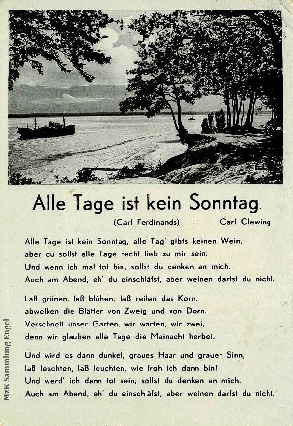 Alle Tage ist kein Sonntag AK 26 7 41 a Alle Tage ist kein Sonntag AK 26 7 41 a