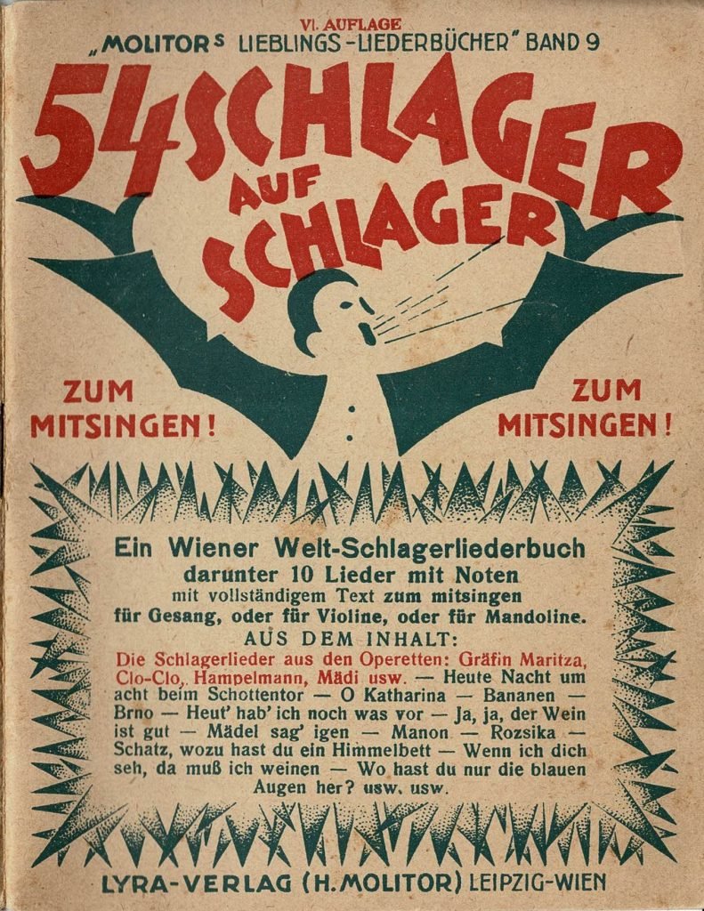 Schlager zum Mitsingen 1924 Titel