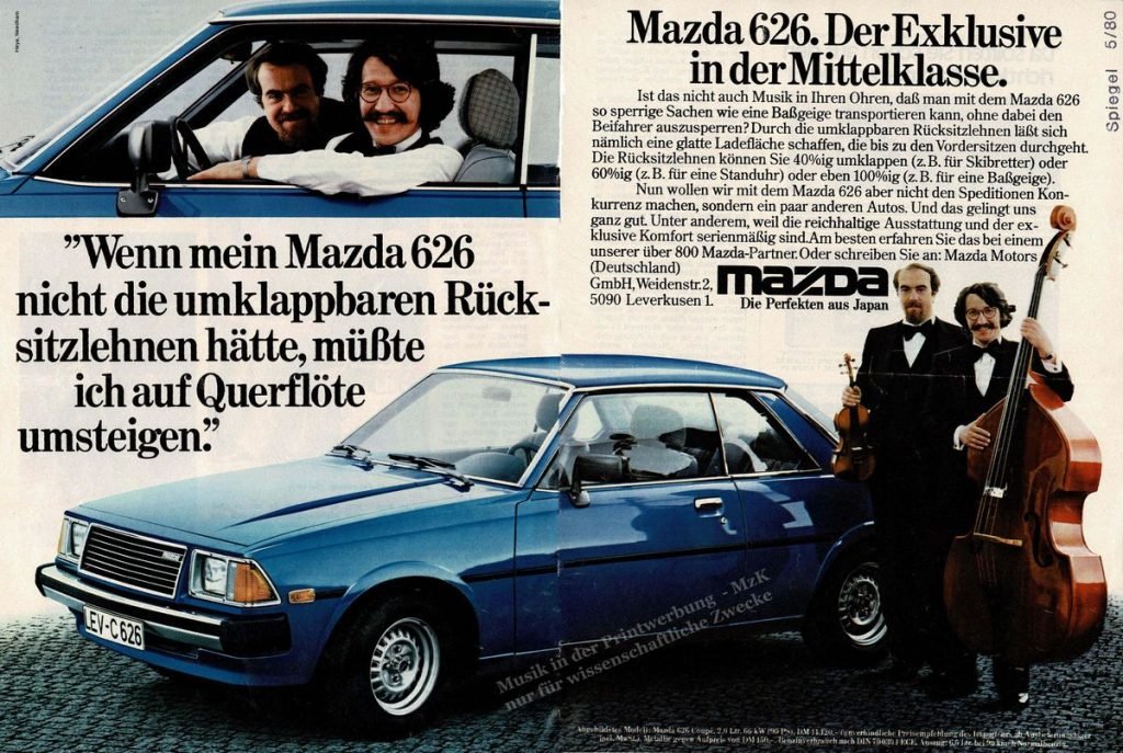 Mazda 626 Kontrabass Geige 1980 1