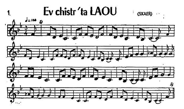 Son ar chistr Melodiefasssung Son ar chistr Melodiefasssung