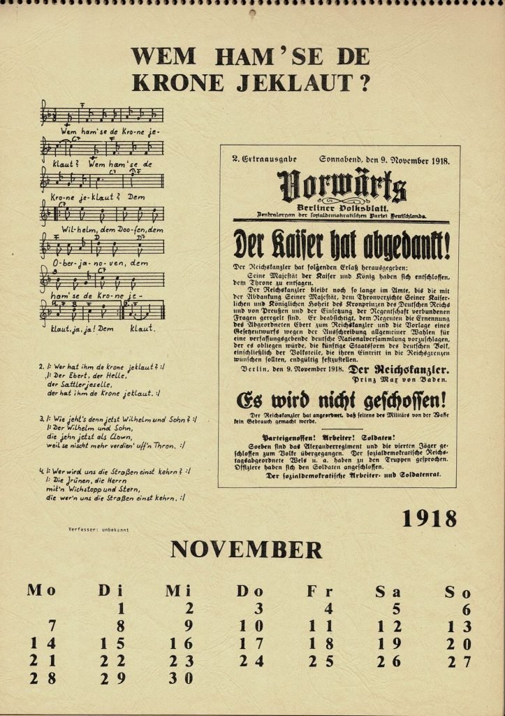 Wem hamse Liederkalender 1983 11