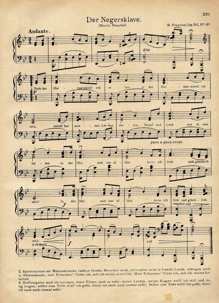 Der Negersklave Deutschl Liederschatz 1925