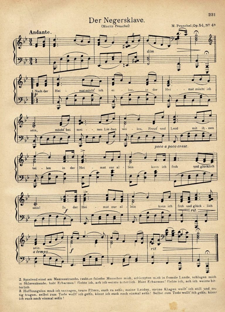 Der Negersklave Deutschl Liederschatz 1925