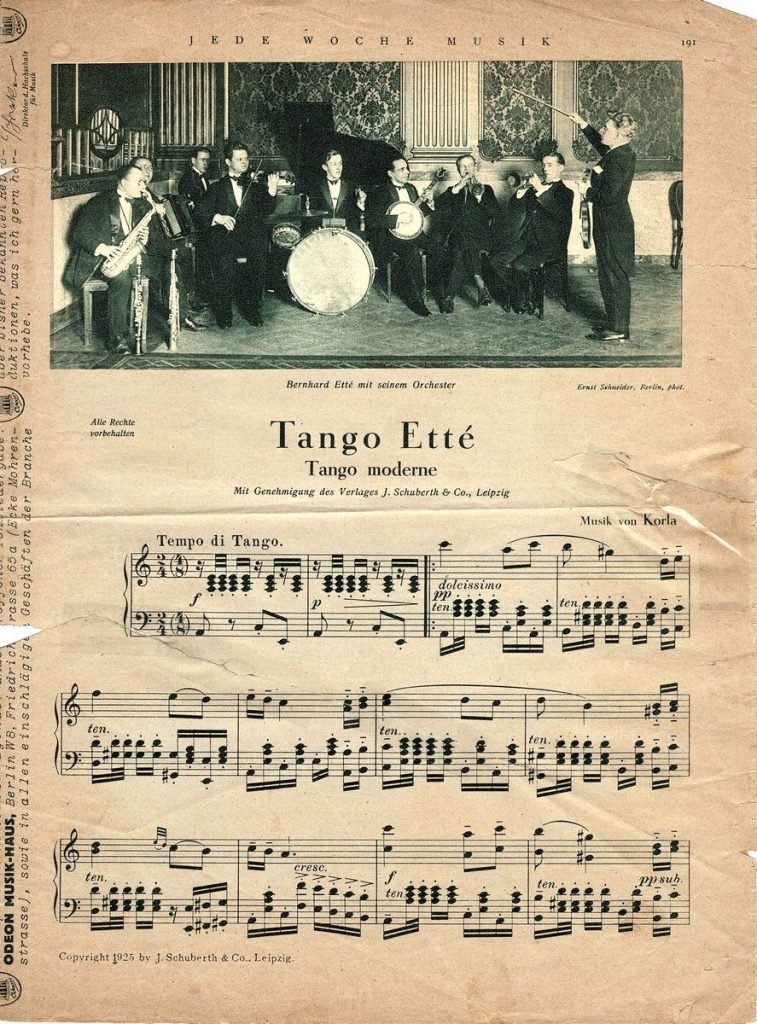 1925 Tango Ette Jede Woche Musik 191
