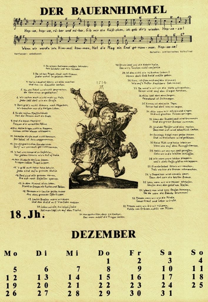 Bauernhimmel Lieder Kalenderblatt 1983