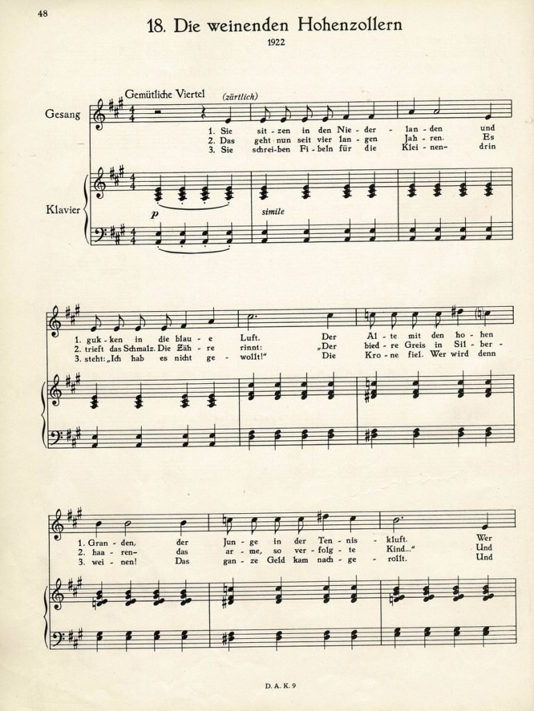Die weinenden Hohenzollern Eisler 9 S. 48