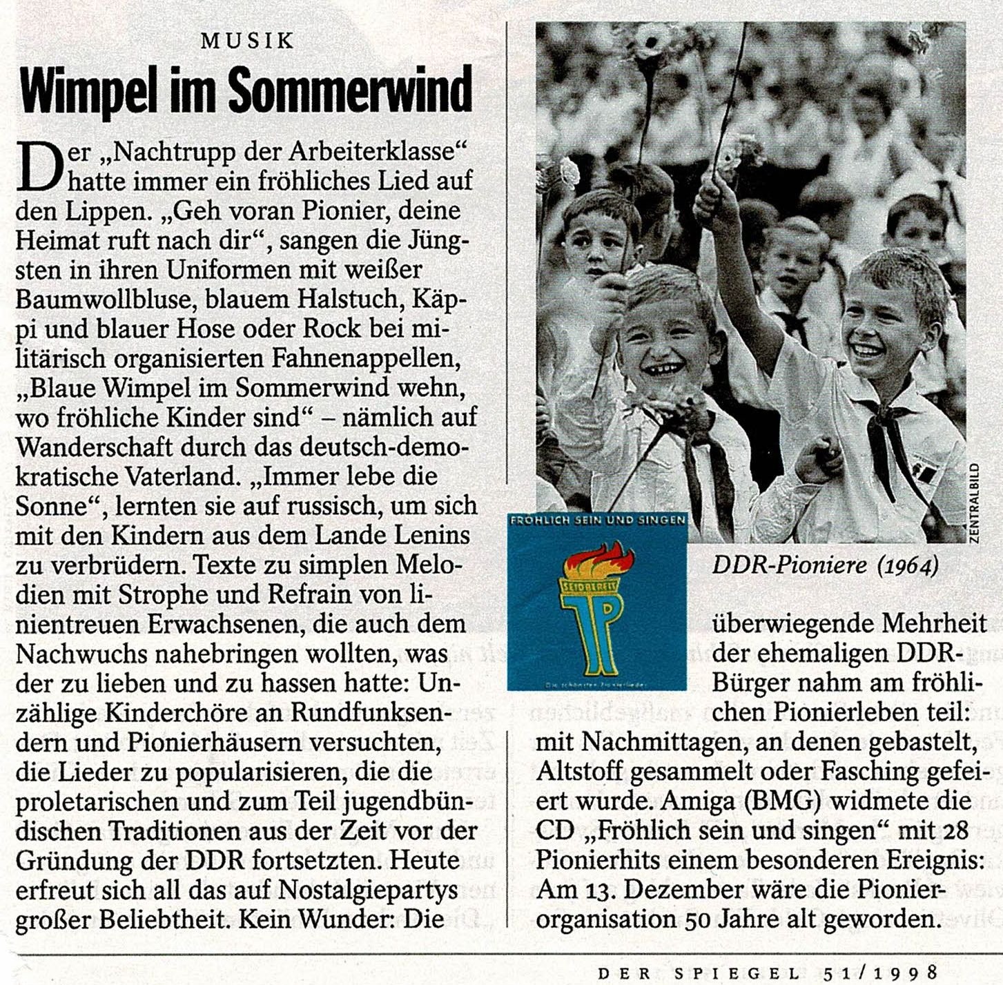 Pioniere 50 Jahre CD Spiegel 51 1998 Pioniere 50 Jahre CD Spiegel 51 1998