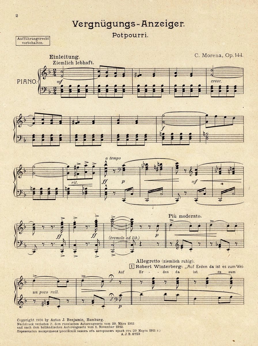 1920 Vergnügungs Anzeiger S 2