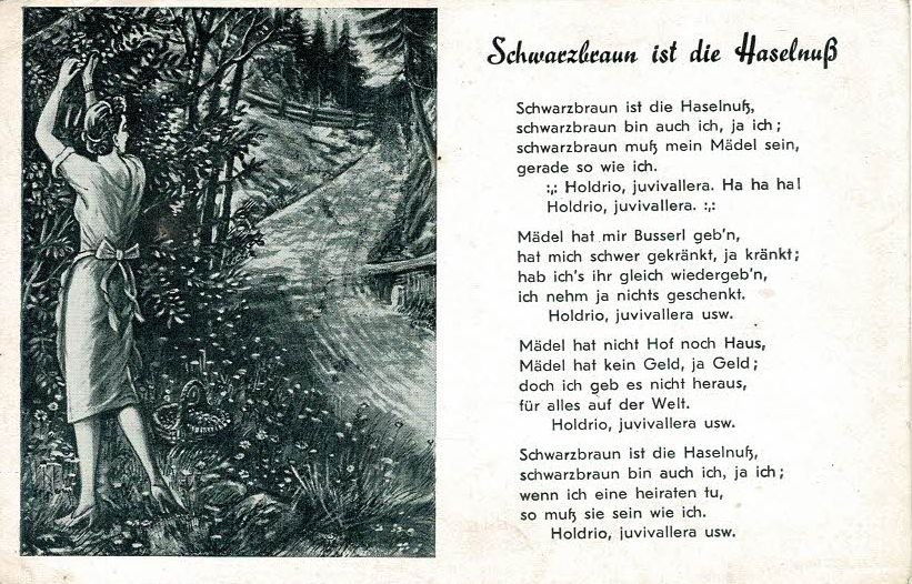 Schwarzbraun ist die Haselnuss AK o J a