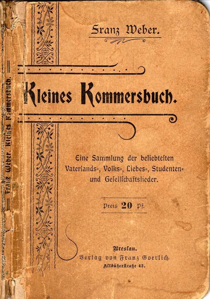 Kleines Kommersbuch Breslau Titel Kleines Kommersbuch Breslau Titel