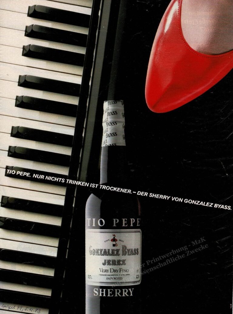 Gonzales Tio Pepe Flügel Tastatur Spiegel 49 1983