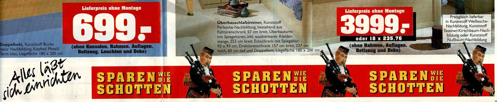 Unger Dudelsack Schotte HAZ 8 1 1997 Ausschnitt
