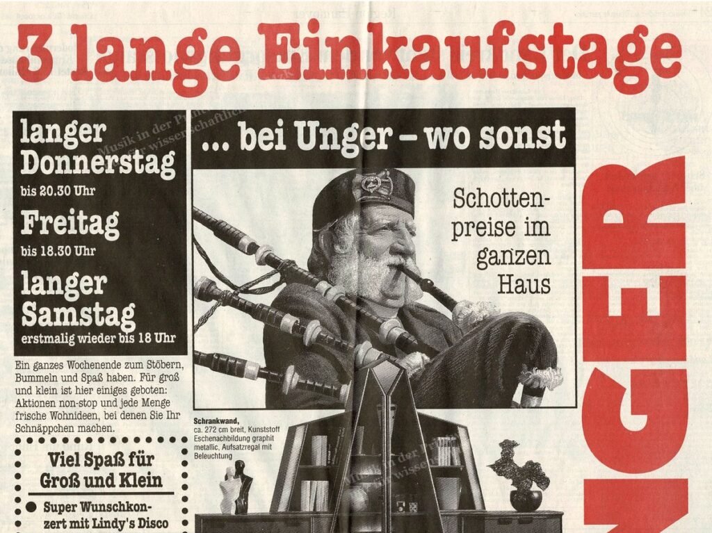 Unger Dudelsack Schotte HAZ 8 10 1992