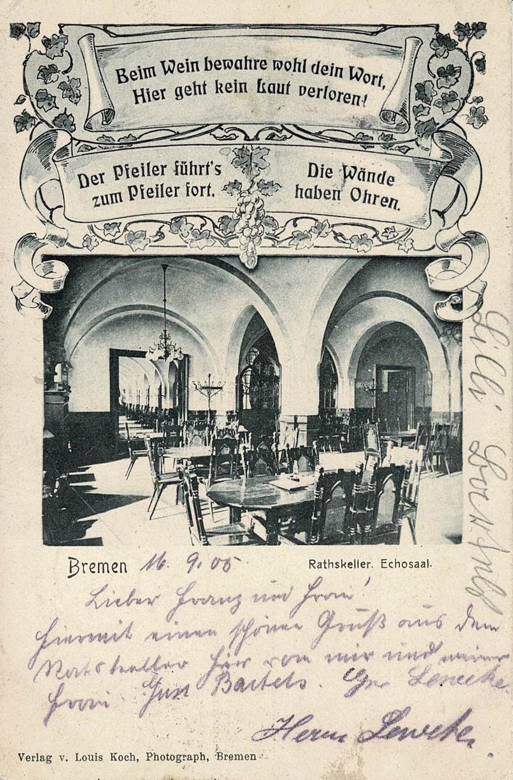 Bremen Rathskeller 17 9 1905 a