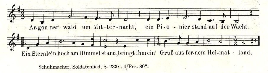 Argonnerwald um Mitternacht Melodie Argonnerwald um Mitternacht Melodie