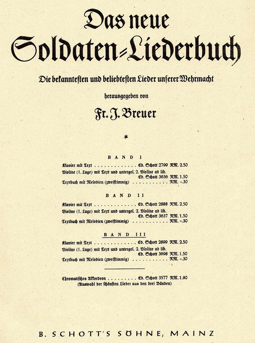 Das neue Soldatenliederbuch 3 Innentitel