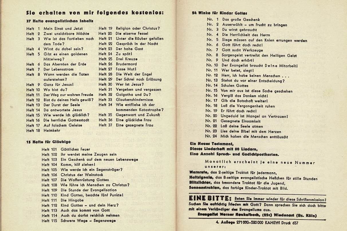 Erweckliche Lieder Missionsschriften Erweckliche Lieder Missionsschriften