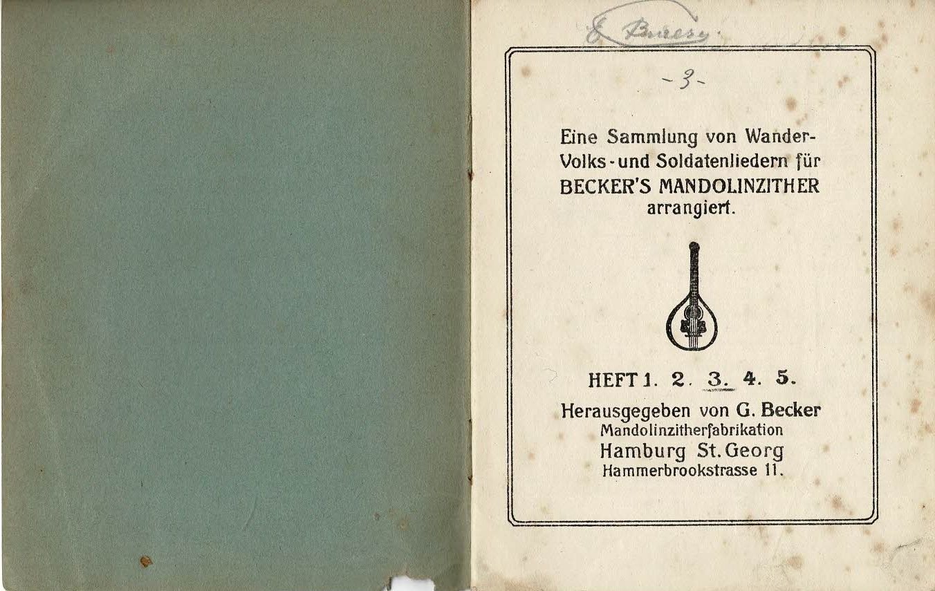Liederbuch Wandervögel 3 Innentitel Liederbuch Wandervögel 3 Innentitel