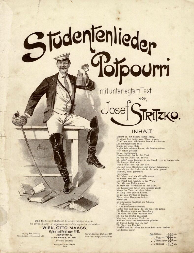 Studentenlieder Potpourri 1897 Titel