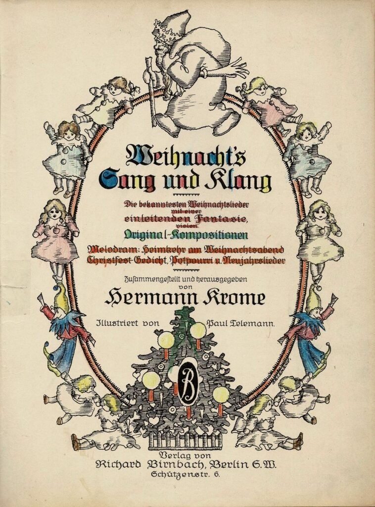 Weihnachts Sang und Klang Innentitel ausgemalt
