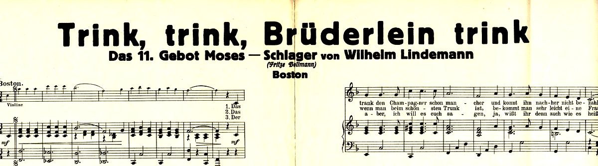 1927 Trink trink Ausschnitt Überschrift 1927 Trink trink Ausschnitt Überschrift