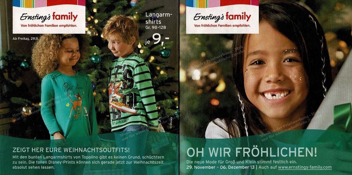 Ernstings family O du fröhliche mit Rückseite