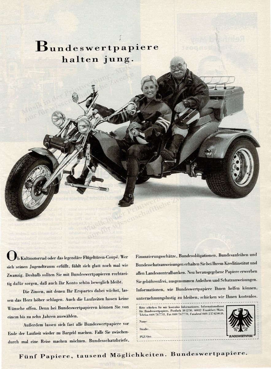 Bundeswertpapiere Motorrad Stern 37 1998