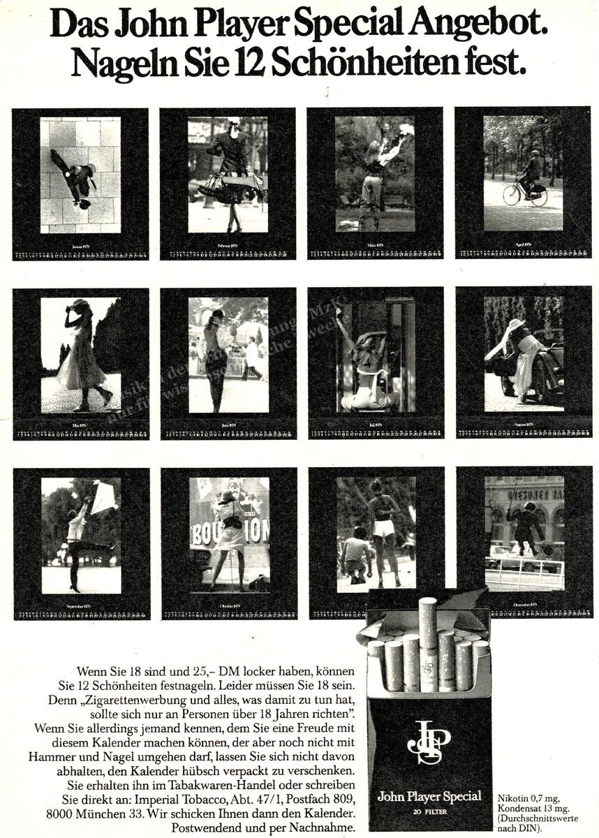 John Player Kalender Stern 47 16 11 78
