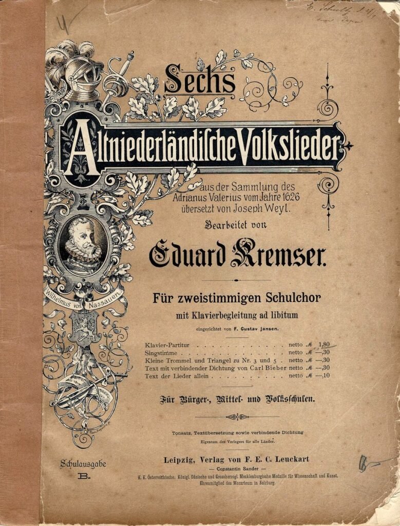 Sechs altniederländische Volkslieder Titel