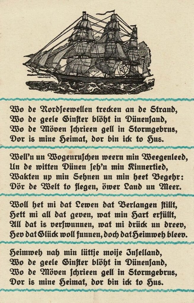 Wo de Nordseewellen Ansichtskarte