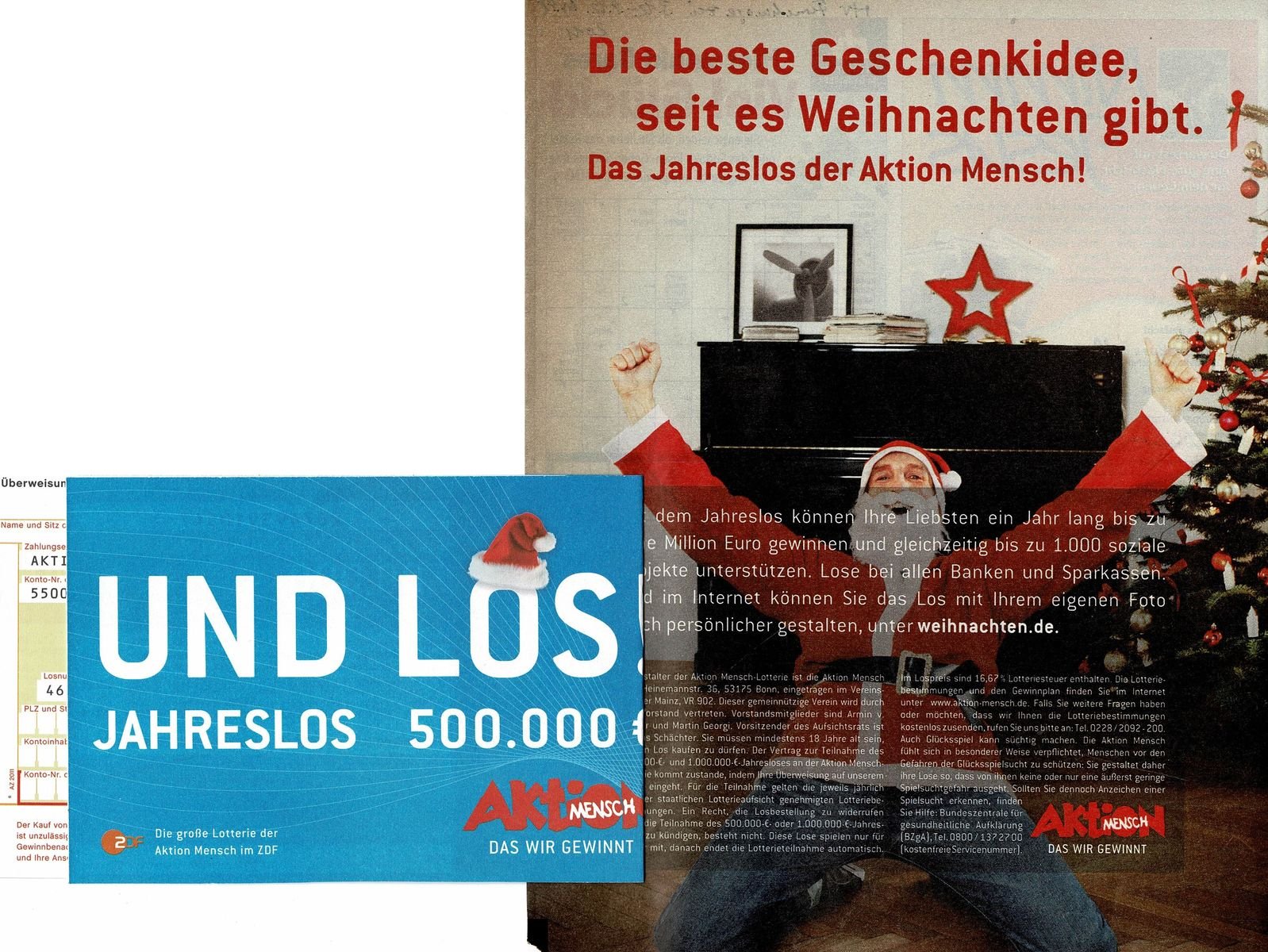 Aktion Mensch Klavier rtv 48 2011 mit Los