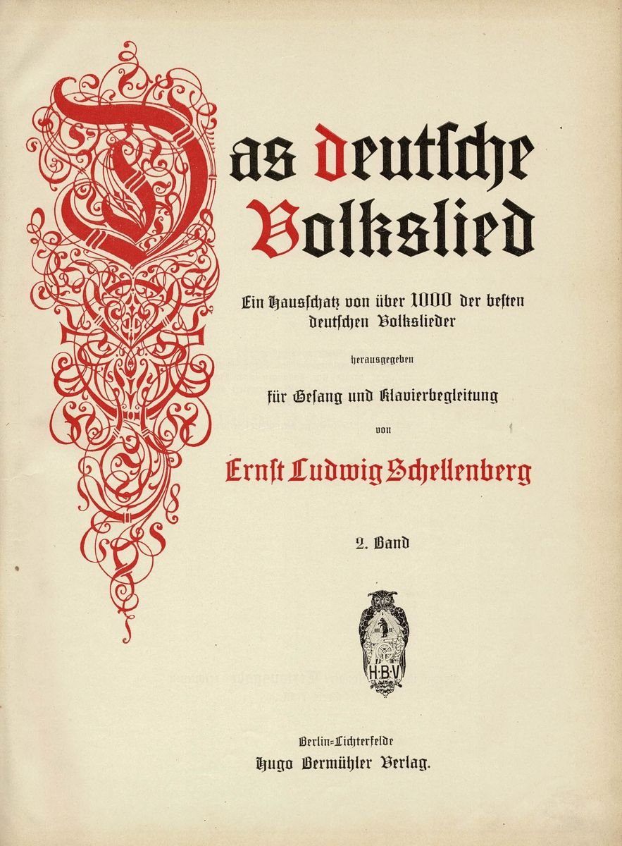 Das deutsche Volkslied Innentitel Band 2