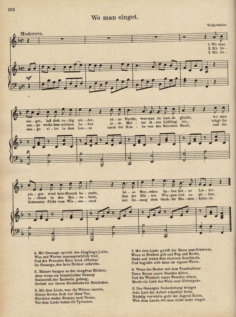 Wo man singet Deutschl Liederschatz 1925