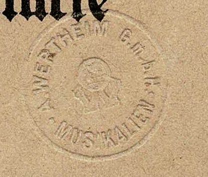 1912 Marschalbum Ritter Stempel Wertheim