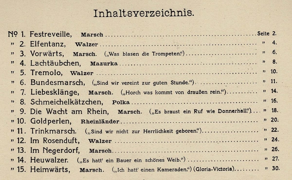 1913 Tanz Album Ritter Inhalt