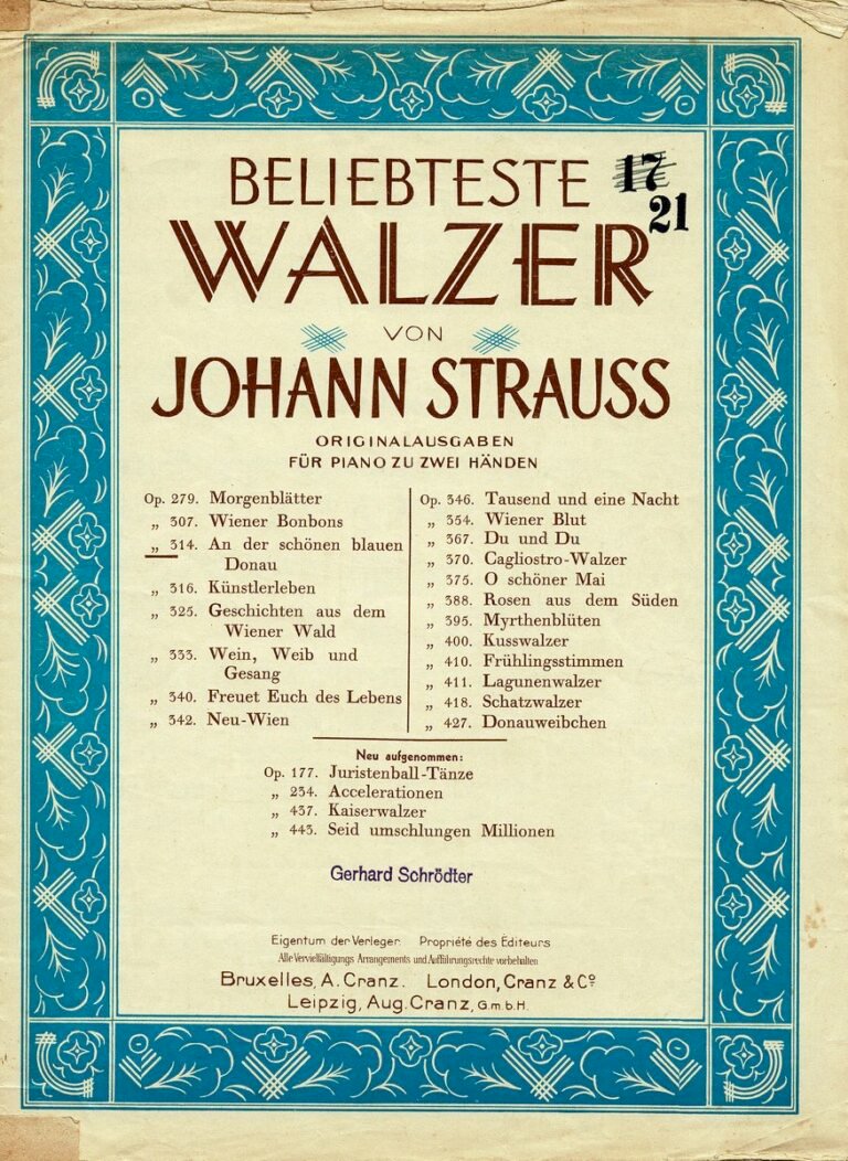 An der schoenen blauen Donau Cranz Brüssel