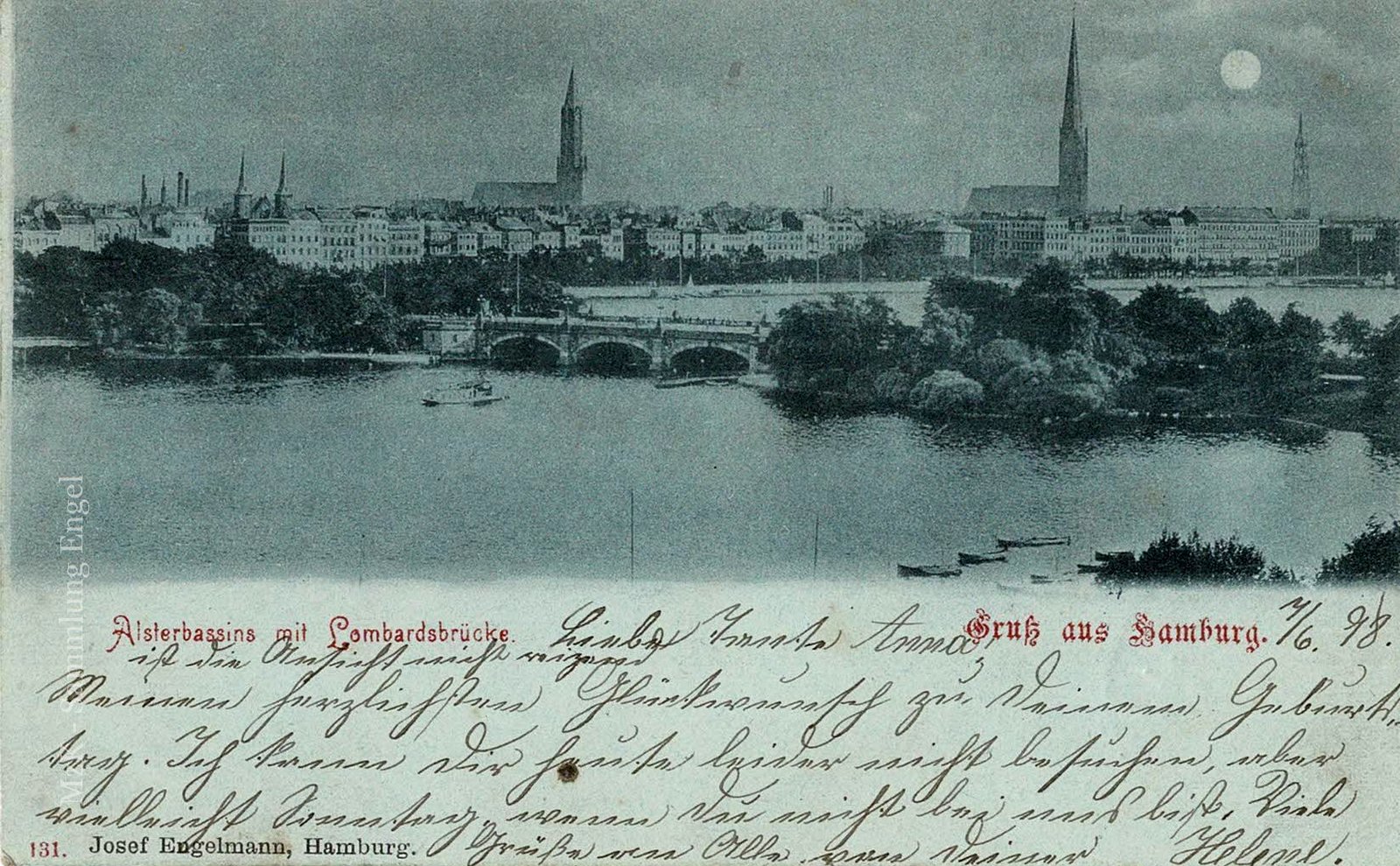 Mondnacht an der Alster 7 6 1898