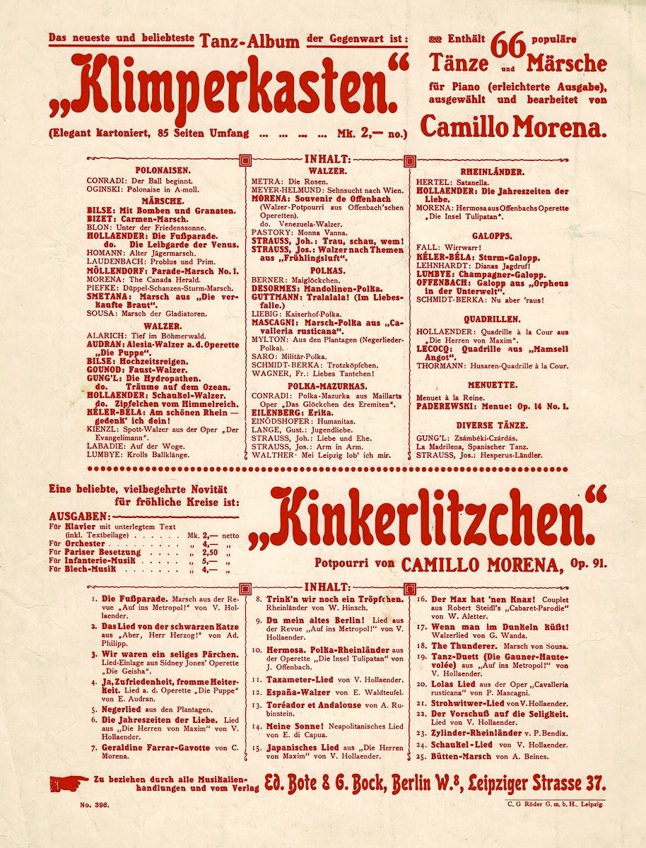 1905 Auf ins Metrolpol Der Vorschuss Rückseite 1905 Auf ins Metrolpol Der Vorschuss Rückseite