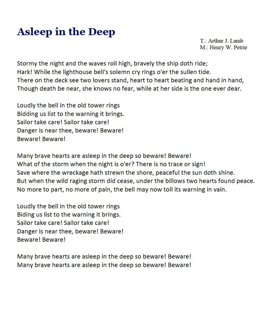 Asleep in the Dark Text