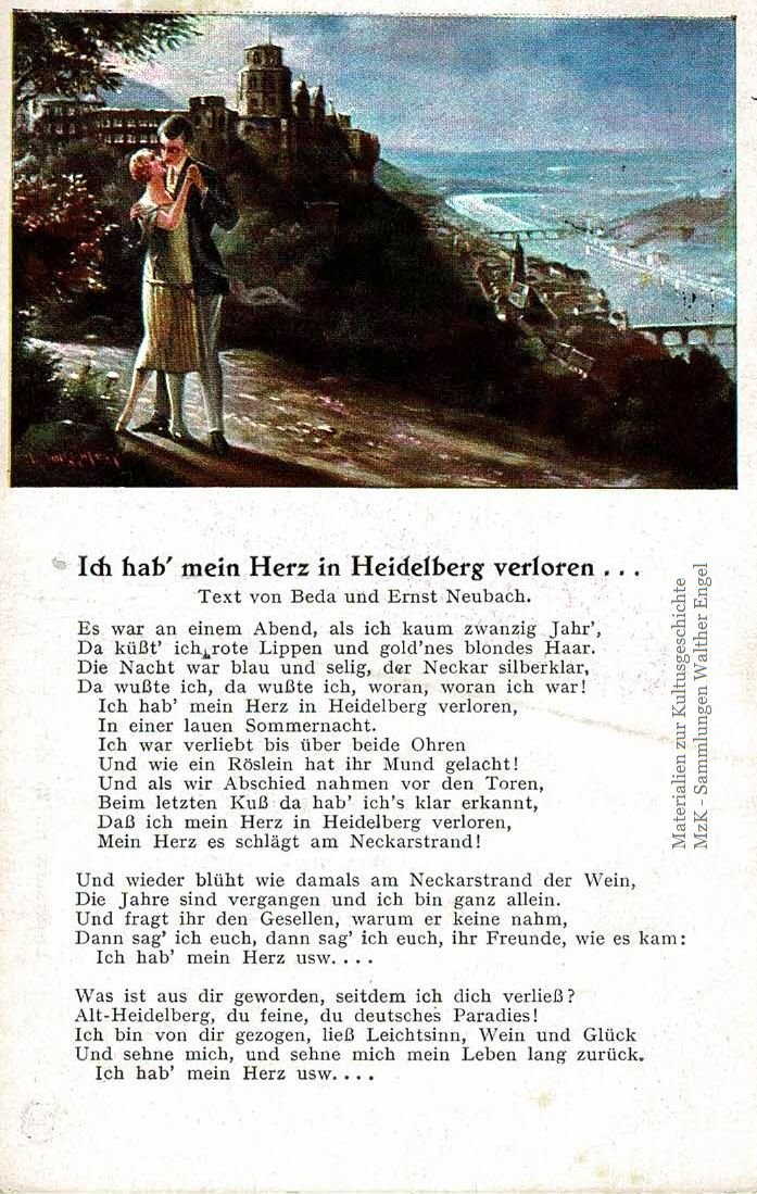 Ich hab mein Herz Heidelberg AK 1928