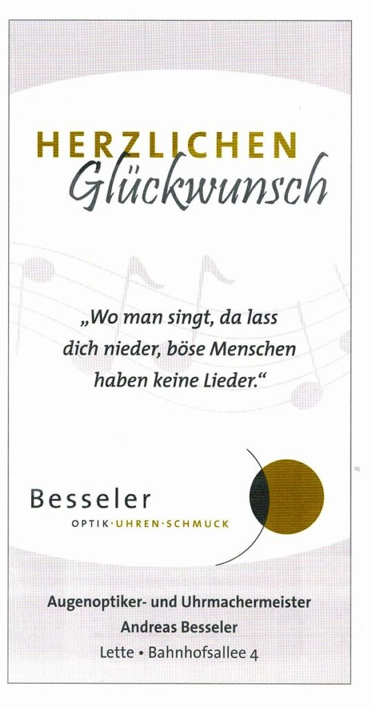 Optiker Besseler Chorfestschrift S 47