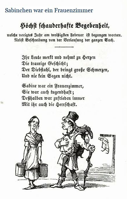 Sabinchen war ein Frauenzimmer