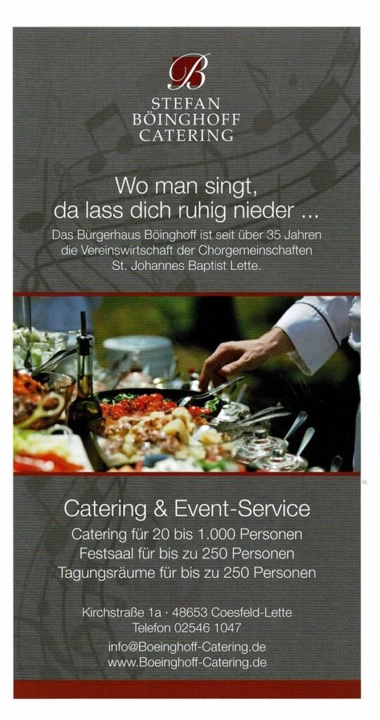 Stefan Böinghoff Catering Chorfestschrift S 13