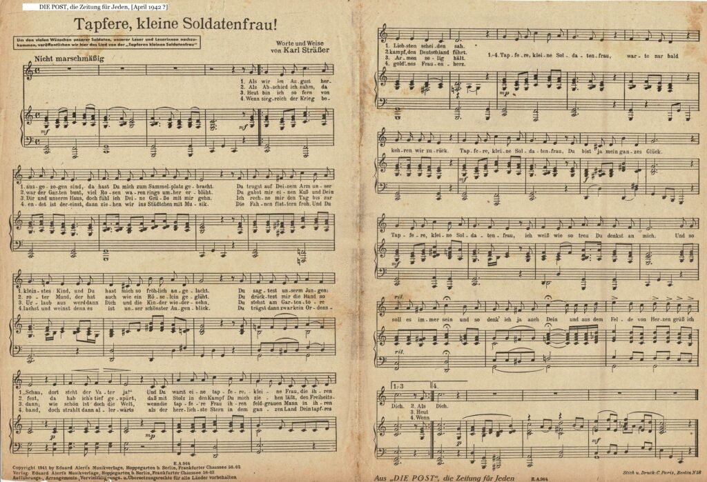 Tapfere kleine Soldatenfrau Zeitung 1942