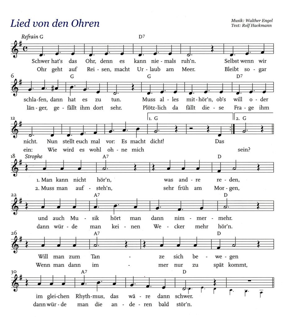 Lied von den Ohren