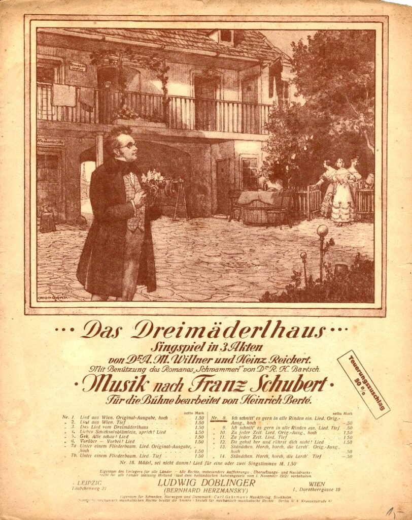 1916 Dreimäderlhaus Ich schnitt Titel