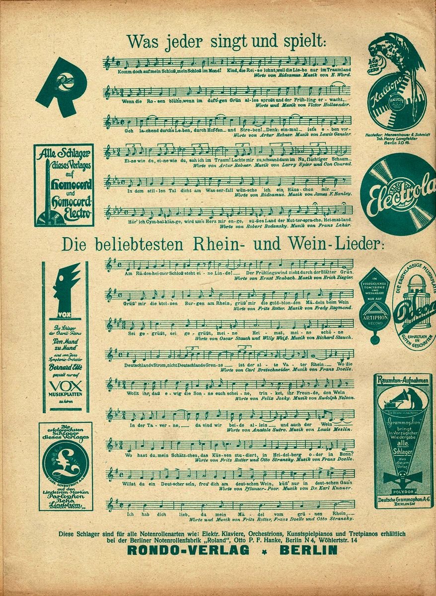 1927 Ich hab in Pichelsdorf Rückseite 1927 Ich hab in Pichelsdorf Rückseite