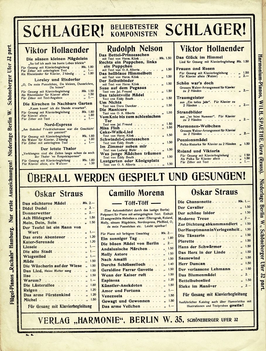1902 Die Kirschen in Nachbars Garten Rückseite 1902 Die Kirschen in Nachbars Garten Rückseite