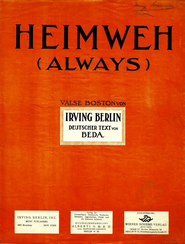1925 Heimweh Always Titel