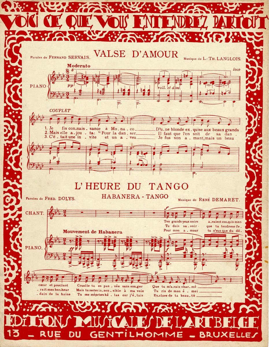 1926 Tango des aveux Rückseite